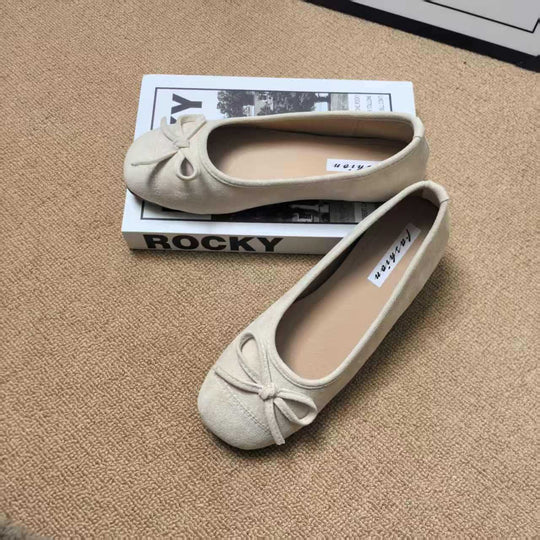 Damen Ballerinas mit elegantem Glanz und verspieltem Schleifendetail R&B