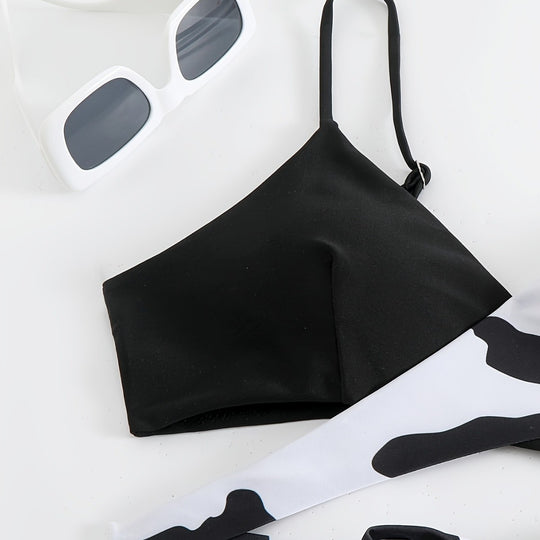 Damen Triangel-Bikini mit sportlichem Knoten-Design R&B