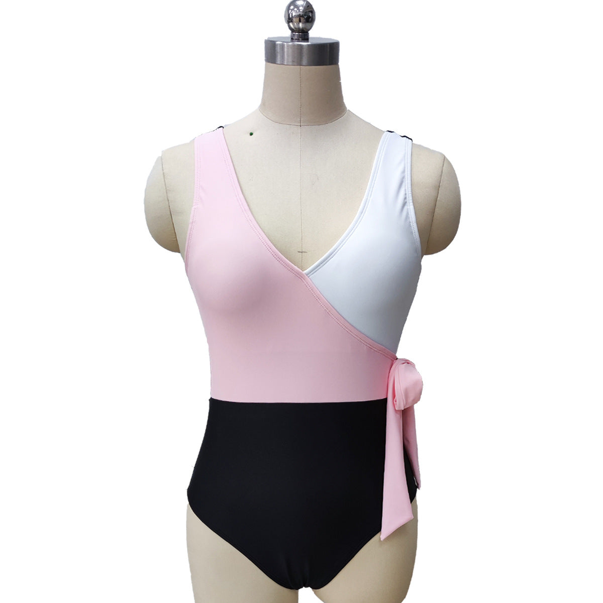 Damen Eleganter Wickelbadeanzug mit asymmetrischem Schnitt R&B