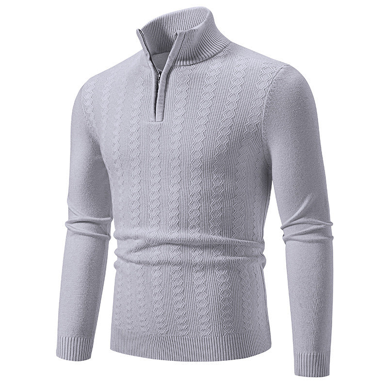 Herren modischer Rollkragenpullover mit elegantem Strukturmuster R&B
