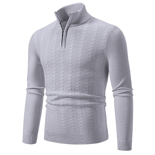 Herren modischer Rollkragenpullover mit elegantem Strukturmuster R&B