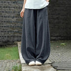Damen Elegante Palazzo-Hose mit bequemer Passform und lockerem Schnitt R&B