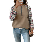 Damen sportlicher Sweatshirt mit Reißverschluss R&B