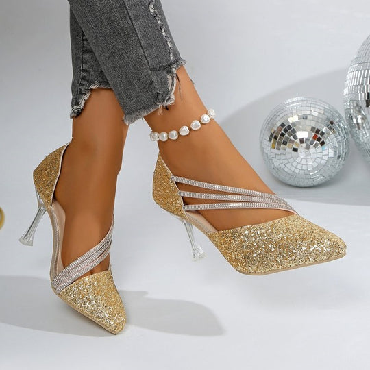 Damen Glamouröse Stiletto-Pumps mit funkelndem Strassdesign R&B