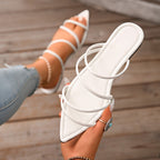 Damen Offene Sandalen mit metallic Akzenten und elegantem Design R&B