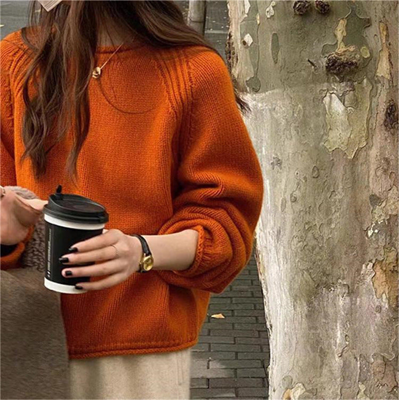 Damen Gemütlicher Oversized Pullover aus hochwertiger Baumwolle mit Rippdetails R&B