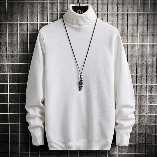 Herren bequemer Rollkragenpullover R&B
