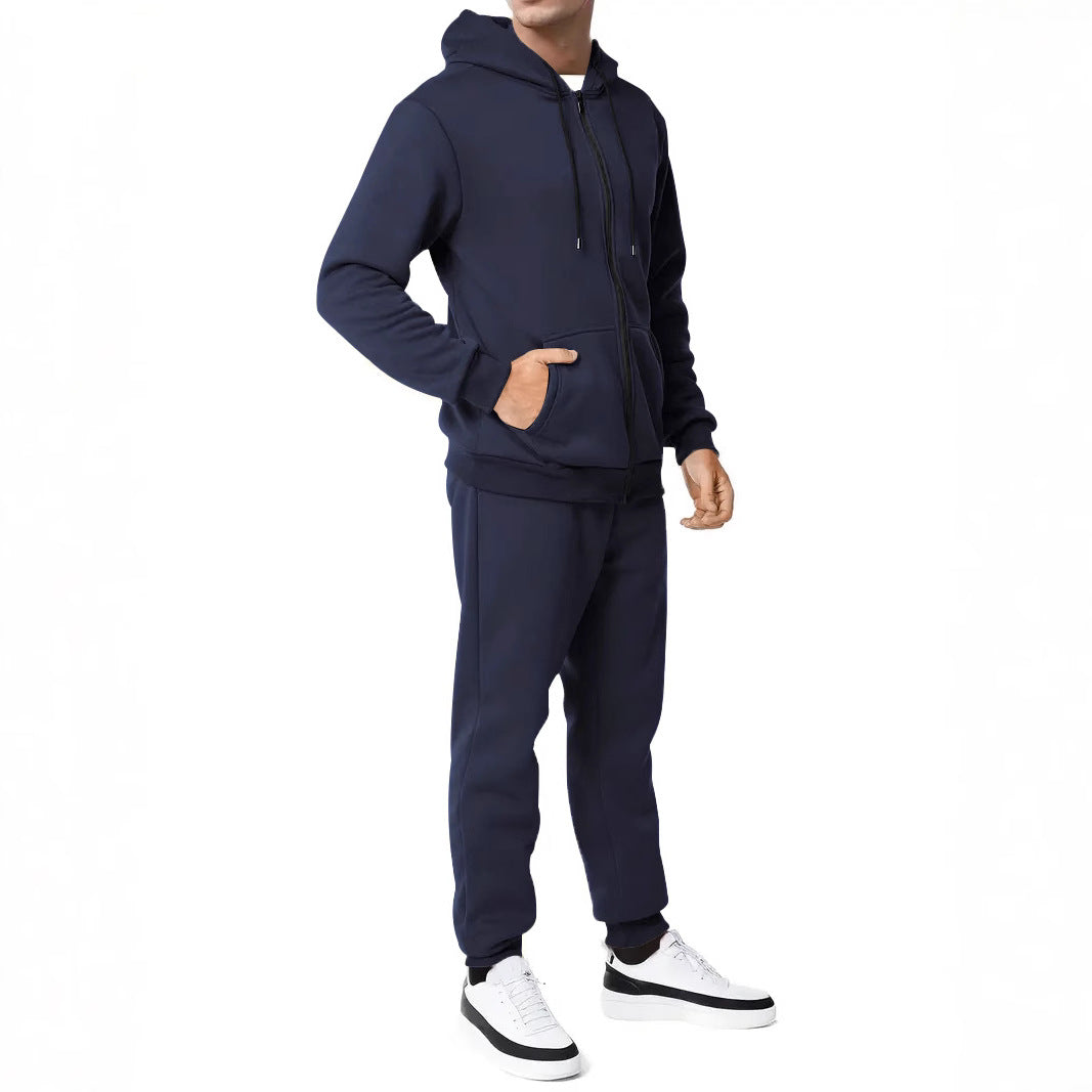 Herren Sportliches Komplett-Set mit Kapuzenjacke und Jogginghose R&B