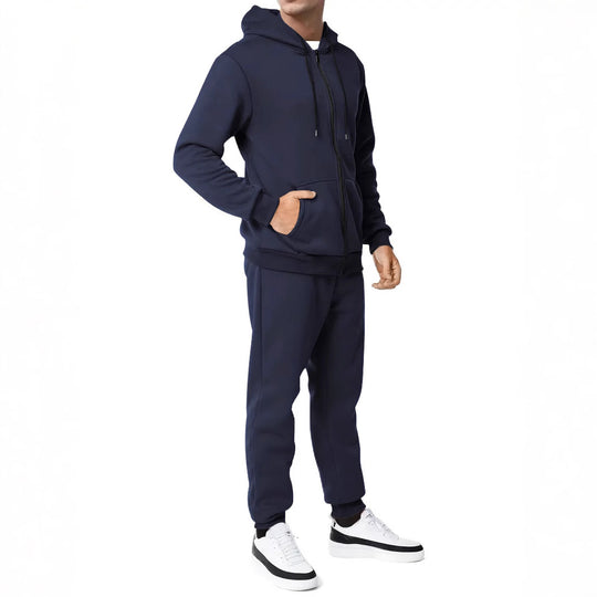 Herren Sportliches Komplett-Set mit Kapuzenjacke und Jogginghose R&B