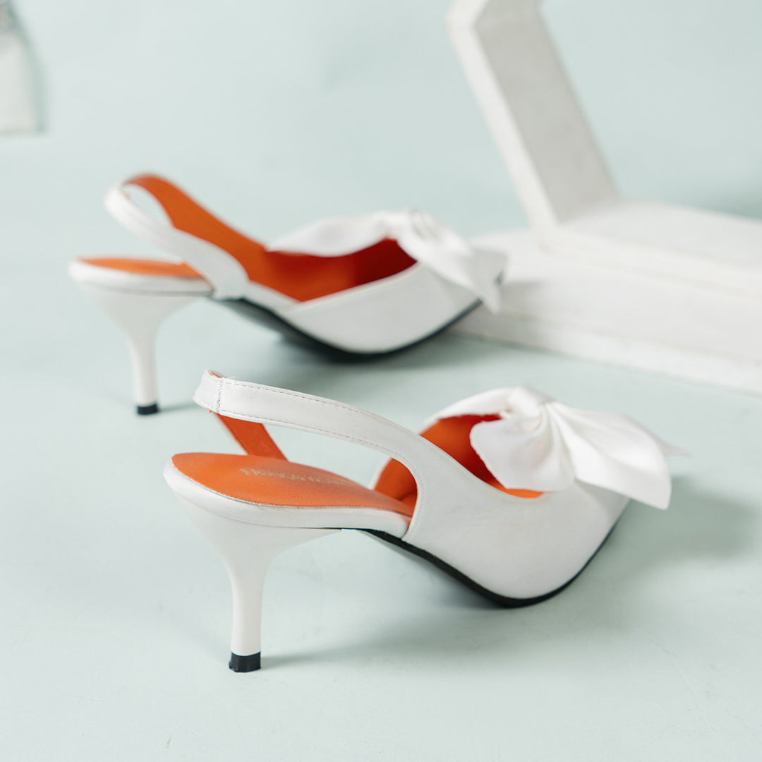 Damen Slingback Pumps mit eleganter Schleifen-Applikation R&B