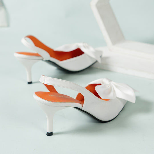 Damen Slingback Pumps mit eleganter Schleifen-Applikation R&B