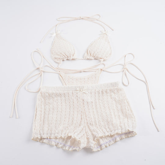 Damen Bikiniset mit verspielten Riemen und lockerem Schnitt R&B