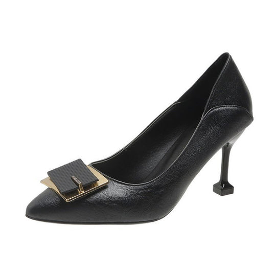 Damen elegante Pumps mit modernem Schmuckdetail R&B