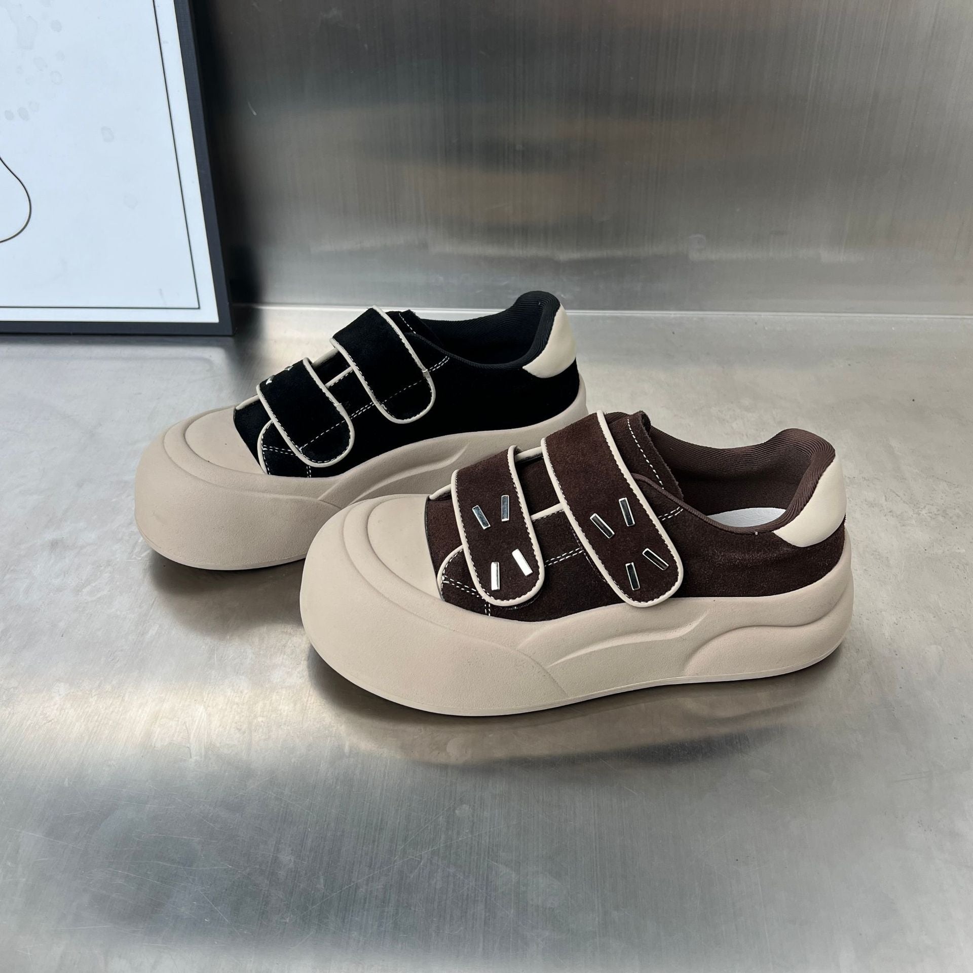 Damen Innovative Chunky Sneakers mit praktischen Klettverschlüssen R&B