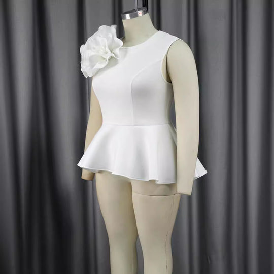 Damen Elegantes Oberteil mit voluminösem Rüschendetail R&B