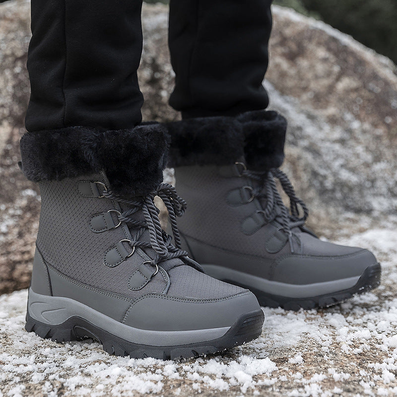 Damen Fleecegefütterte Winter-Boots mit rutschfester Sohle und hohem Knöchelschutz R&B