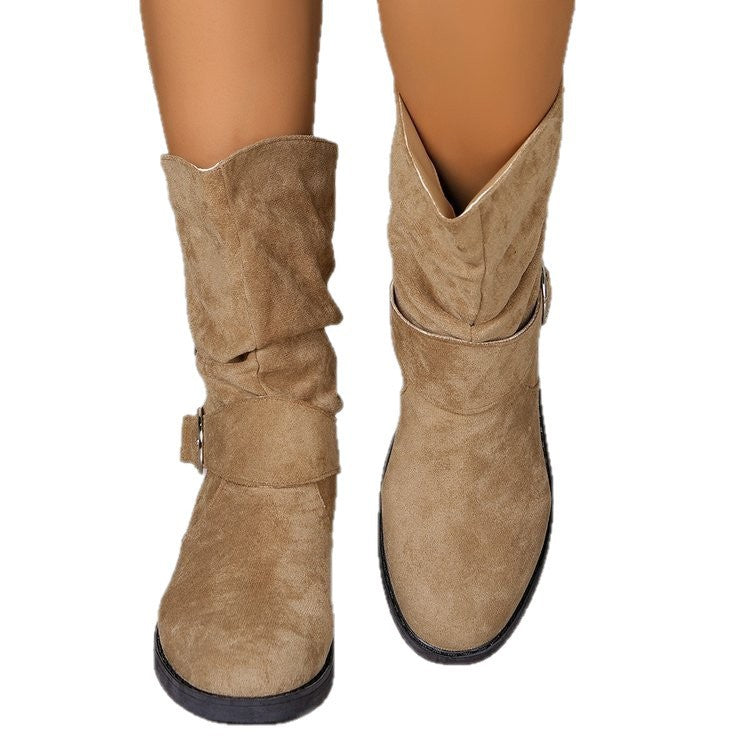 Damen Stiefeletten mit modischem Schnallenakzent und komfortablem Schaft R&B