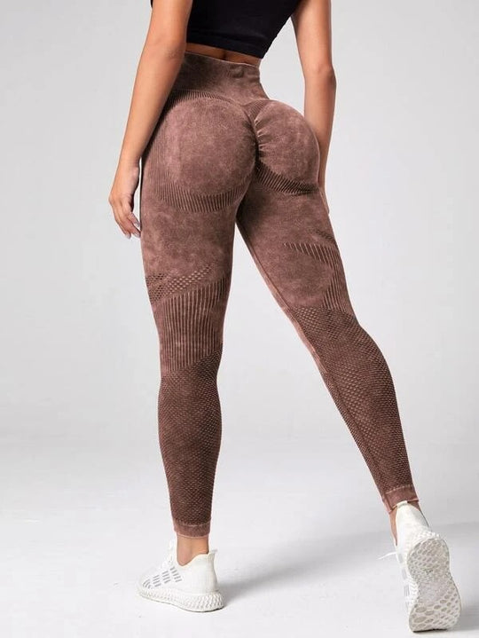 Damen Sculpting Leggings mit hohem Bund und innovativer Textur R&B