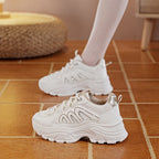Damen Sportliche Chunky Sneakers mit atmungsaktiver Oberflächenstruktur R&B
