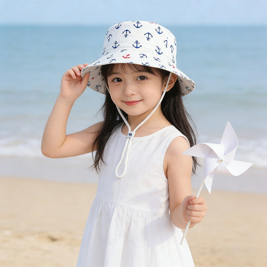 Unisex nan Kinder Sonnenhut mit verstellbarem Kinnband, breiter Krempe und fantasievollem Einhornprint  R&B