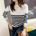 Damen gestreifter Pullover