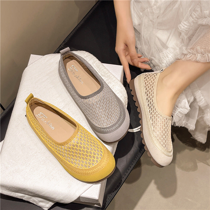 Damen leichte und atmungsaktive Mesh-Ballerinas