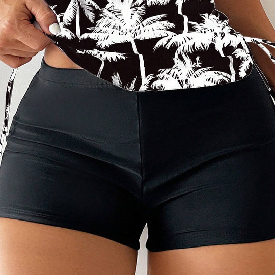 Damen Sportliches Tankini-Set mit verstellbaren Seitenschnüren R&B