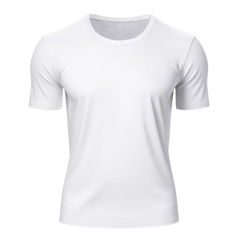 Herren nan leichtes Kurzarm-Funktionsshirt mit Rundhalsausschnitt schnelltrocknendem Stretchgewebe und flachen Nähten R&B
