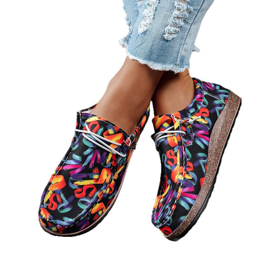 Damen Freizeitschuhe mit buntem Floral-Design R&B