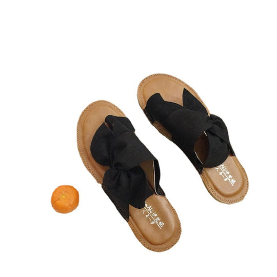 Damen modische Slipper mit elegantem Knotendesign R&B