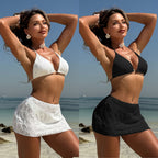 Damen Bikini Oberteil mit Rüschenelementen und passendem Rock R&B