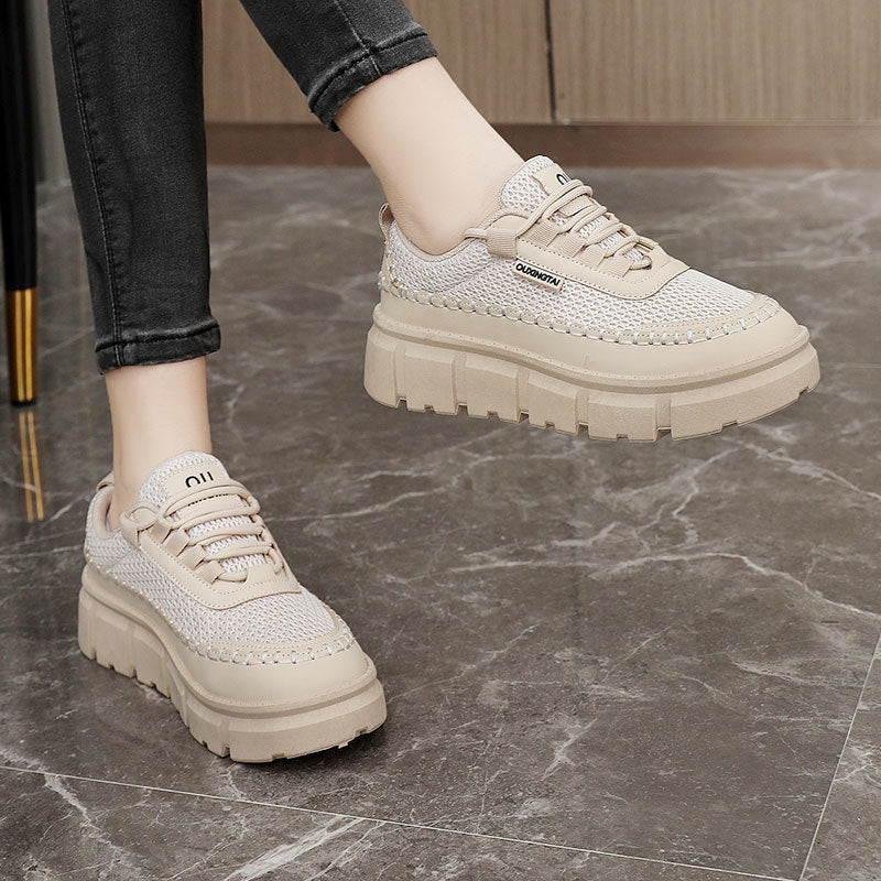 Damen Sportliche Chunky Sneakers mit atmungsaktiver Mesh-Oberfläche und robuster Sohle R&B