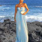 Damen Elegantes Maxi-Kleid mit plissierten Details und schickem Cut-Out R&B