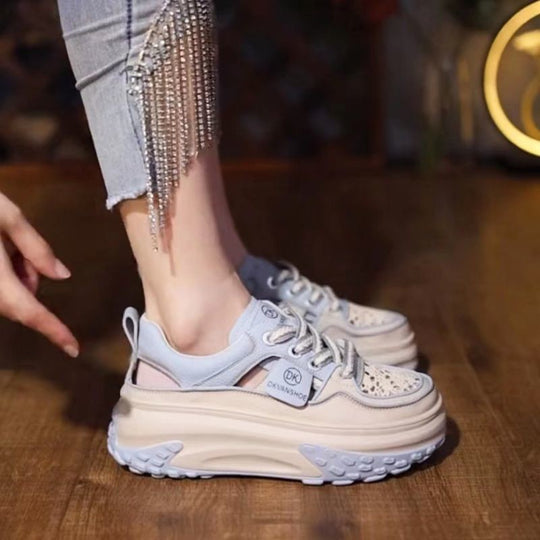 Damen High-Top Sneakers mit gepolsterter Sohle und atmungsaktiver Konstruktion R&B
