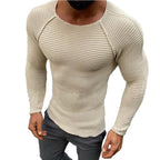 Herren Langarm Strickshirt mit eleganter Struktur R&B
