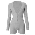 Damen Einteiler mit modernem Schnitt und Knopf-Detail R&B