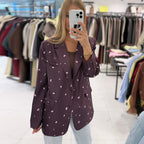 Damen trendiger Blazer mit taillierbarem Gürtel R&B