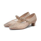 Damen Funkelnde Slingback-Pumps mit zierlichem Riemen und glitzerndem Detail R&B