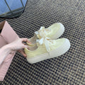 Damen Sneakers mit eleganter Schleifenverzierung und atmungsaktiver Oberfläche