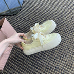 Damen Sneakers mit eleganter Schleifenverzierung und atmungsaktiver Oberfläche