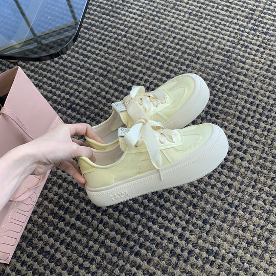 Damen Sneakers mit eleganter Schleifenverzierung und atmungsaktiver Oberfläche R&B