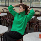 Damen Feinstrickpullover mit hohem Kragen R&B