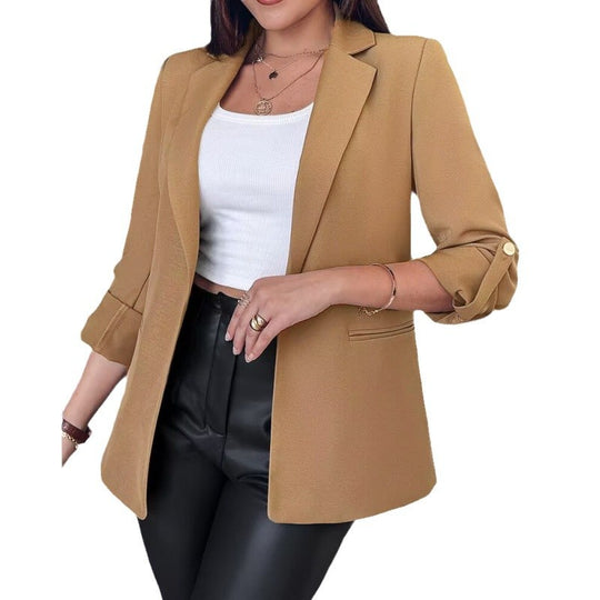 Damen Tailored Blazer mit hochmodischem Schnitt und asymmetrischen Ärmeln R&B