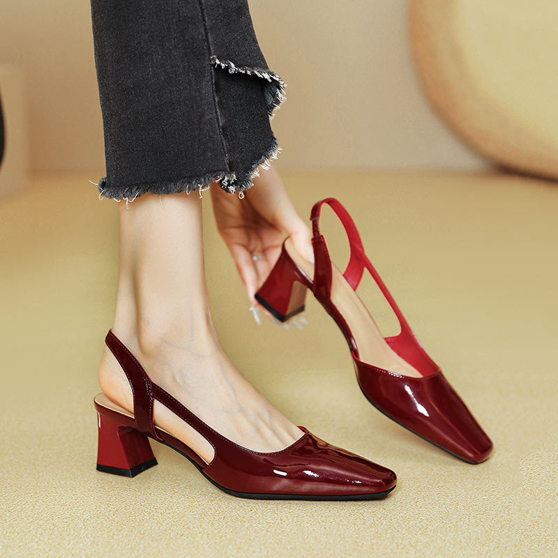 Damen Slingback-Pumps mit modernem Design und bequemem Blockabsatz