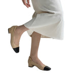 Damen Komfortable Ballerinas mit elegantem Blockabsatz