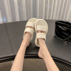 Damen Komfort-Sandalen mit leichtem Plateau und verstellbaren Riemen R&B