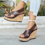 Damen Wedge-Sandalen mit R&Brnem Kork-Design und komfortablem Riemensystem R&B