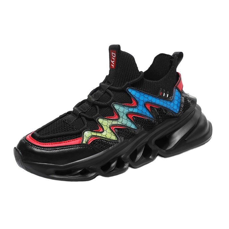 Damen Sportliche Laufsneaker mit innovativem Wellenmuster und atmungsaktiver Struktur R&B