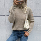 Damen Strickpullover mit schulterfreiem Design R&B