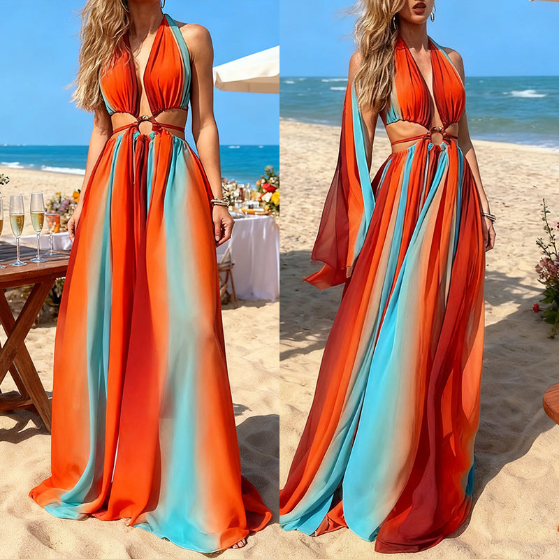 Damen Maxikleid mit raffinierter Wickel-Optik und schmeichelndem Body-Design R&B